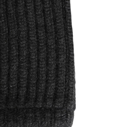 Dolce & Gabbana Black Cashmere Knitted Men Winter Neck Warmer Hat
