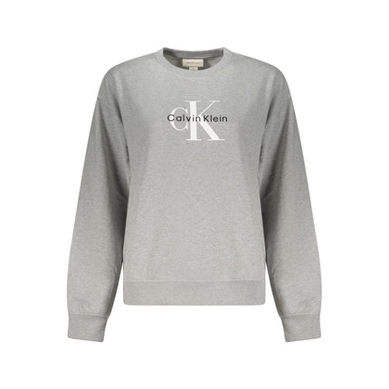 Calvin Klein Grigio Cotton Women Sweatshirt