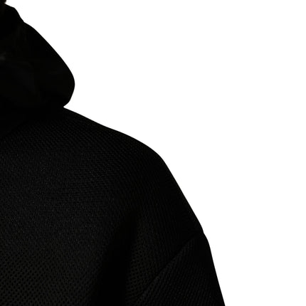 Dolce & Gabbana Men Black Hooded Full Zip Bomber Jacket