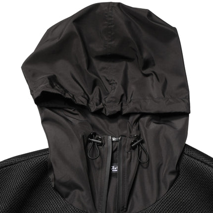 Dolce & Gabbana Men Black Hooded Full Zip Bomber Jacket