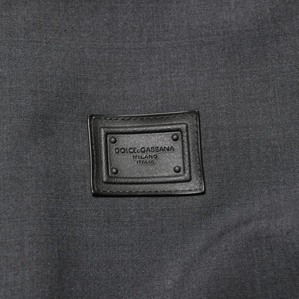 Dolce & Gabbana Black Wool Logo Full Zip Men Bomber Jacket