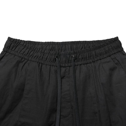 Dolce & Gabbana Black Cotton Skinny Men Jogger Trouser Pants