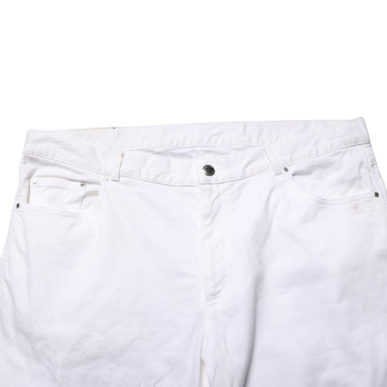 Paul & Shark White Straight Mid Waist Denim Trouser Jeans