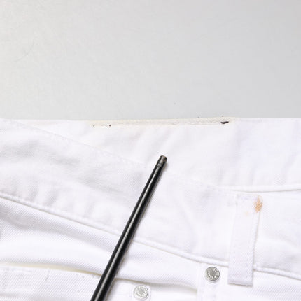 Paul & Shark White Straight Mid Waist Denim Trouser Jeans