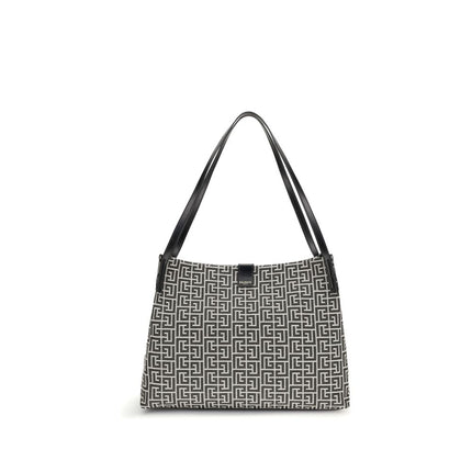 Balmain Black Cotton Shoulder Bag