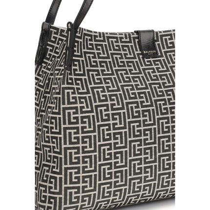 Balmain Black Cotton Shoulder Bag