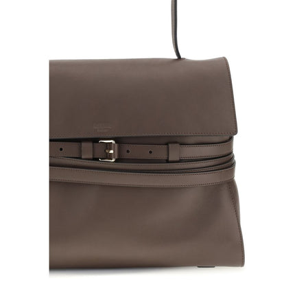 Moschino Brown Calf Leather Bos Taurus Handbag