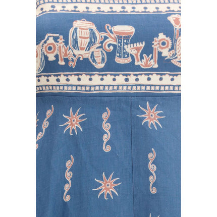 Alemais Blue Linen Casual Dress