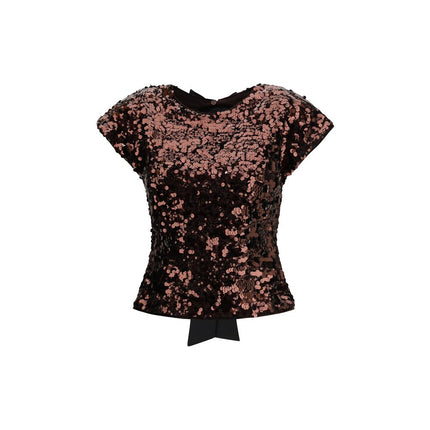 Ganni Brown Polyester Blouse