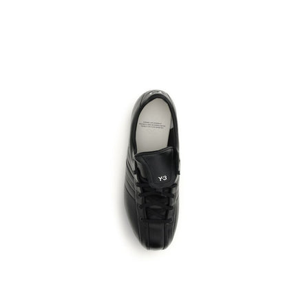 Y-3 Black Calf Leather Bos Taurus Athletic Sneakers