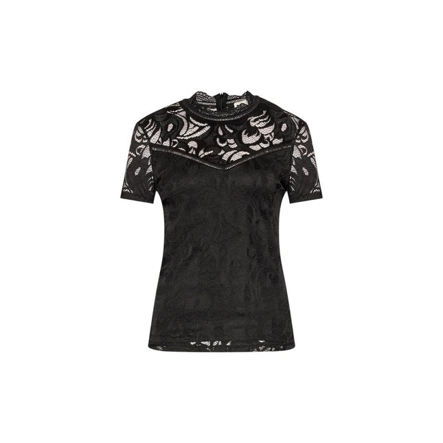 Vila Clothes Black Polyamide T-Shirt