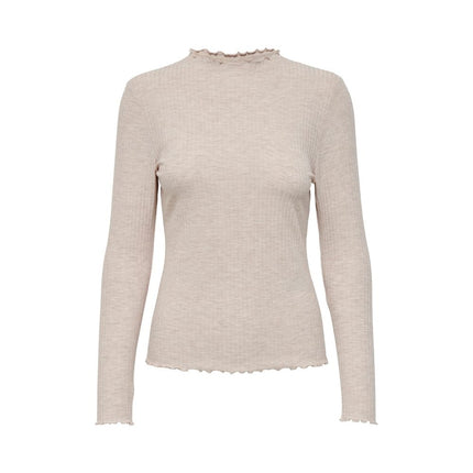 Only Beige Polyester Turtleneck