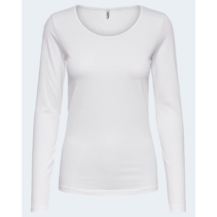 Only White Cotton Long Sleeve T-Shirt