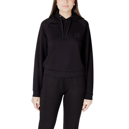 Armani Exchange Black Viscose Hoodie