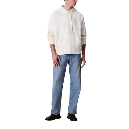 Calvin Klein Jeans White Cotton Hoodie