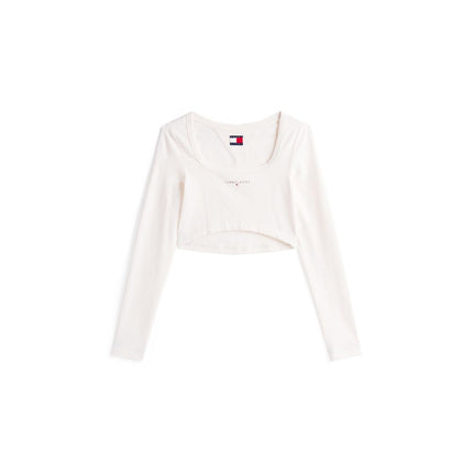 Tommy Hilfiger Jeans White Recycled Cotton Sportswear