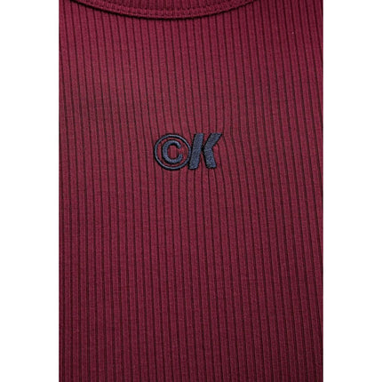 Calvin Klein Jeans Bordeaux Modal Long Dress