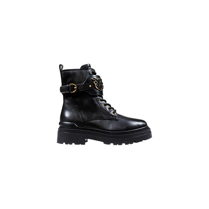 PINKO Black Leather Ankle Boots