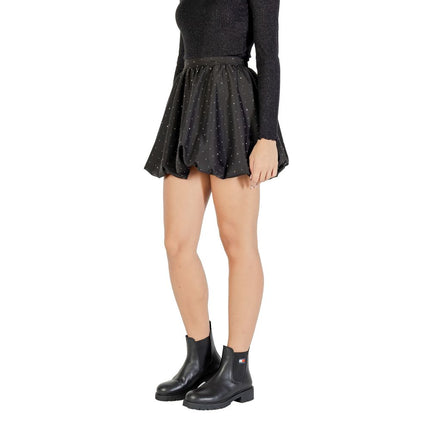 Jacqueline De Yong Black Polyester Mini Skirt
