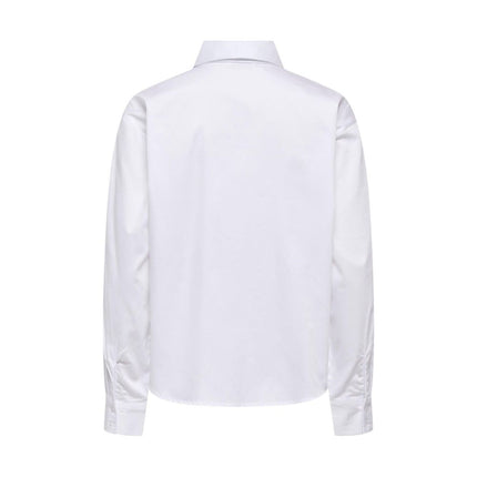Jacqueline De Yong White Cotton Blouse