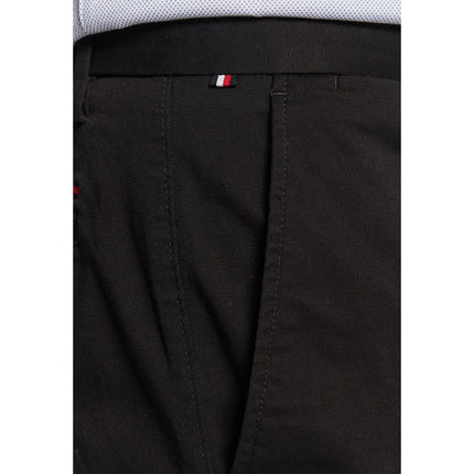Tommy Hilfiger Black Recycled Cotton Casual Pants