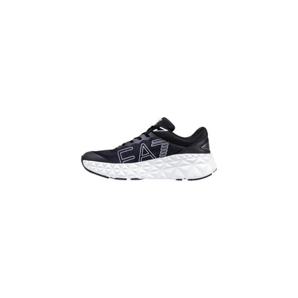 EA7 Emporio Armani Black And White Polyester Athletic Sneakers