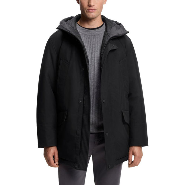 Hugo Boss Black Polyester Full-Length Jacket