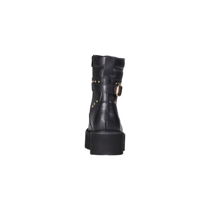 Cult Black Leather Lace-Up Boots