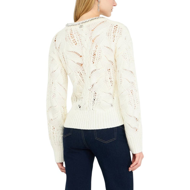 Liu Jo White Marabou Sweatshirt