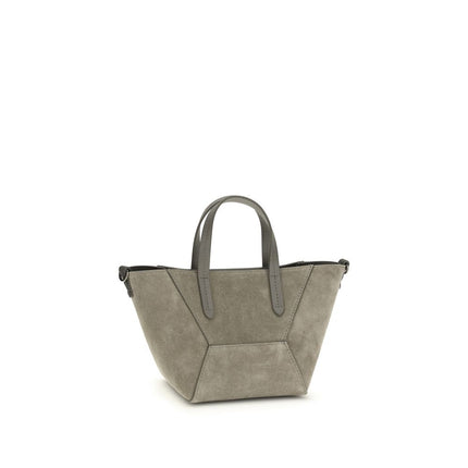Brunello Cucinelli Brown Calf Leather Bos Taurus Shoulder Bag