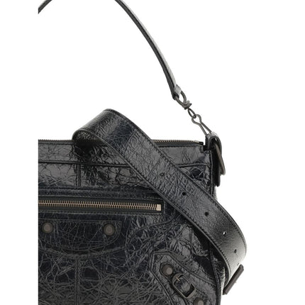 Balenciaga Black Lamb Ovis Aries Aries Shoulder Bag