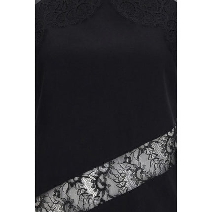 PINKO Black Cotton T-Shirt