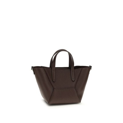 Brunello Cucinelli Bordeaux Calf Leather Bos Taurus Shoulder Bag