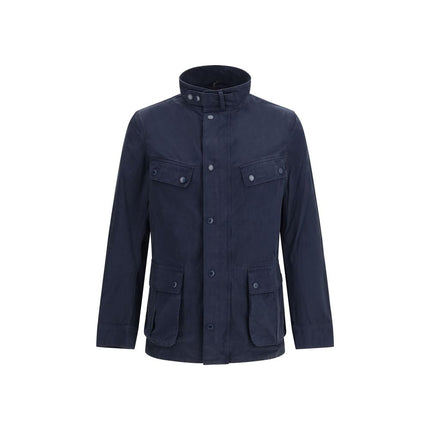 Barbour International Blue Cotton Full-Length Jacket
