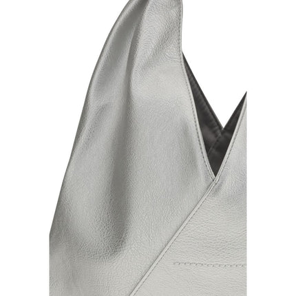 MM6 Silver Polyethylene Handbag