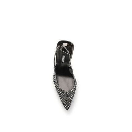 LE SILLA Black Nylon High Heel Pumps