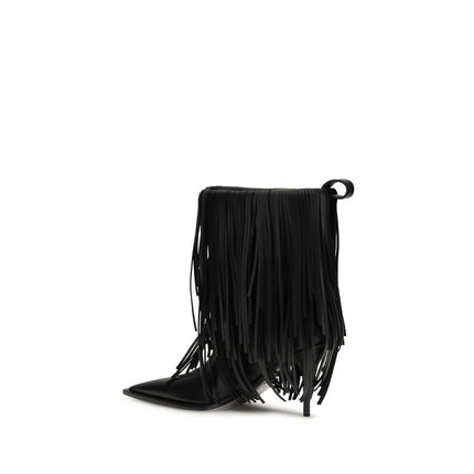 Balenciaga Black Calf Leather Bos Taurus Ankle Boots