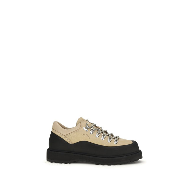 Diemme Beige Calf Leather Bos Taurus Lace-Up Boots