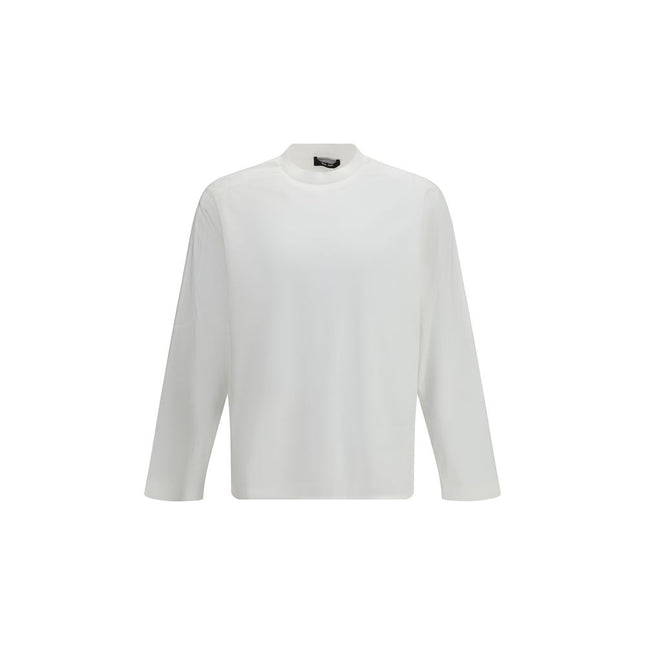 LAMINAR White Cotton Long Sleeve T-Shirt