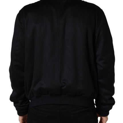 Dolce & Gabbana Black Cashmere Knitted Button Down Jacket