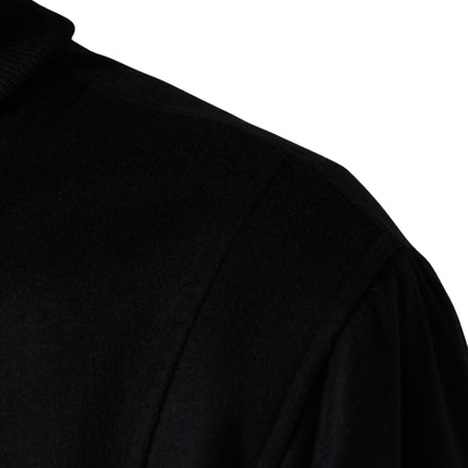 Dolce & Gabbana Black Cashmere Knitted Button Down Jacket