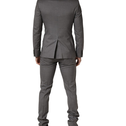 Dolce & Gabbana Gray Wool Single Breasted 1 Button 3PC Suit
