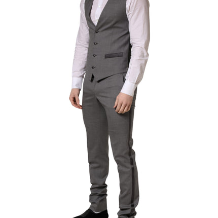 Dolce & Gabbana Gray Wool Single Breasted 1 Button 3PC Suit
