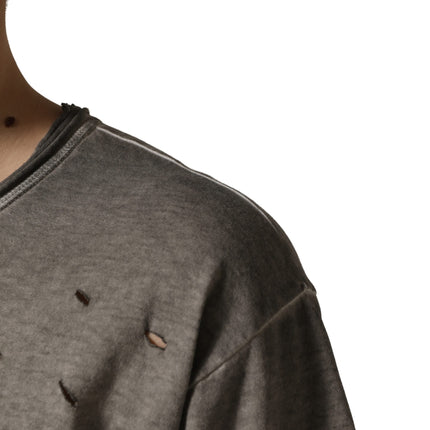 Dolce & Gabbana Gray DG Logo Print Cotton Round Neck T-shirt