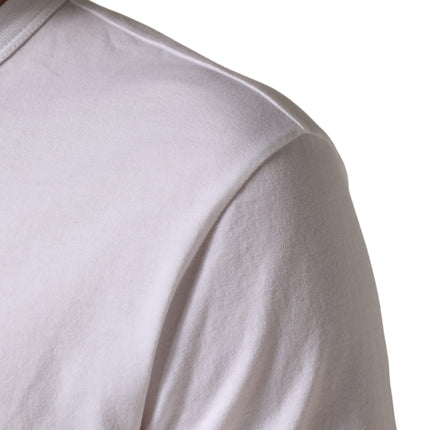 Dolce & Gabbana White DG Cherries Cotton Crew Neck  T-shirt