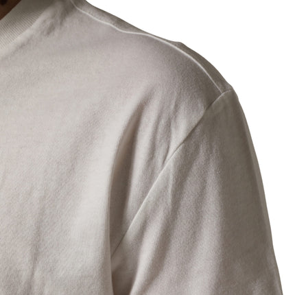 Dolce & Gabbana White Logo Patch Cotton Men Crew Neck  T-shirt
