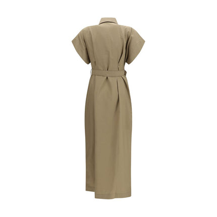 Brunello Cucinelli Beige Cotton Casual Dress