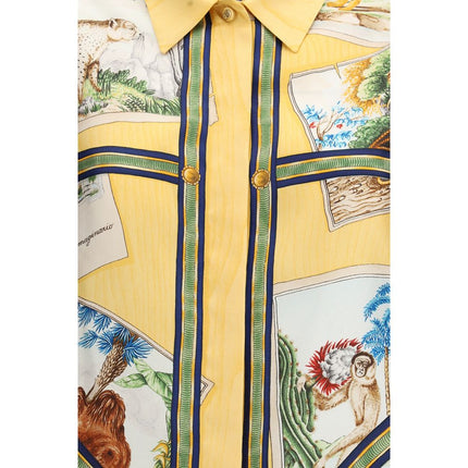 Gucci Bicolor Silk Pattern Shirt