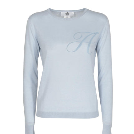 Crown of Edinburgh Cashmere Blue Cashmere Sweatshirt