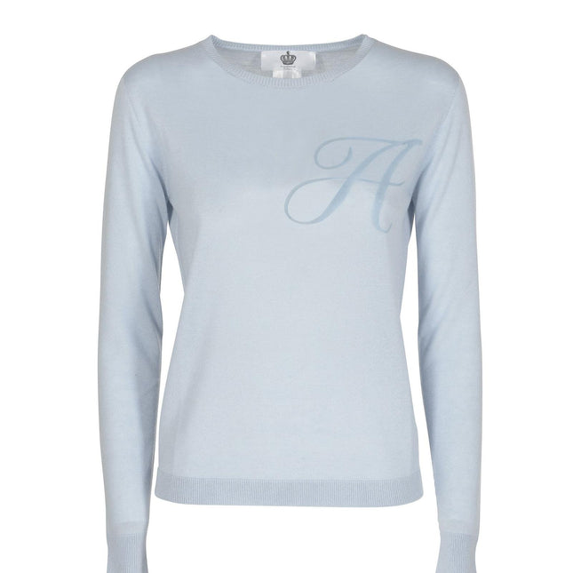 Crown of Edinburgh Cashmere Blue Cashmere Sweatshirt